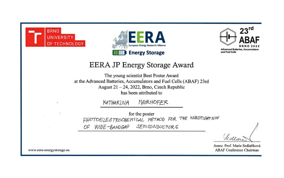 Best Poster Award – 23rd ABAF conference