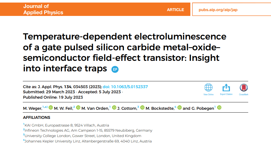 Publication accepted at Journal of Applied Physics