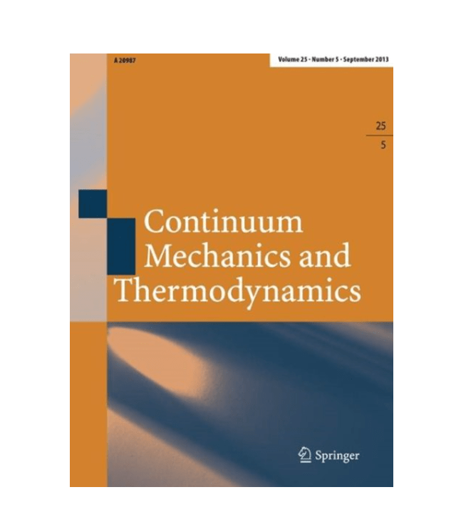 Open Access paper published in Continuum Mechanics and Thermodynamics